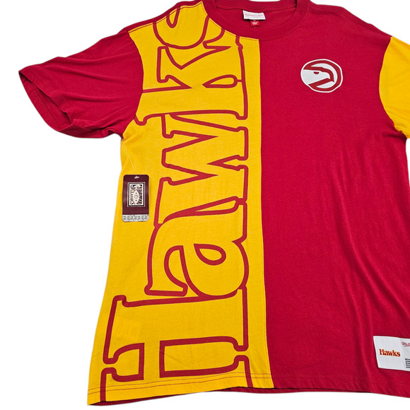 NWT Atlanta Hawks Shirt Mens Large Mitchell and Ness Basketball Short Sleeve Tee - Picture 3 of 14